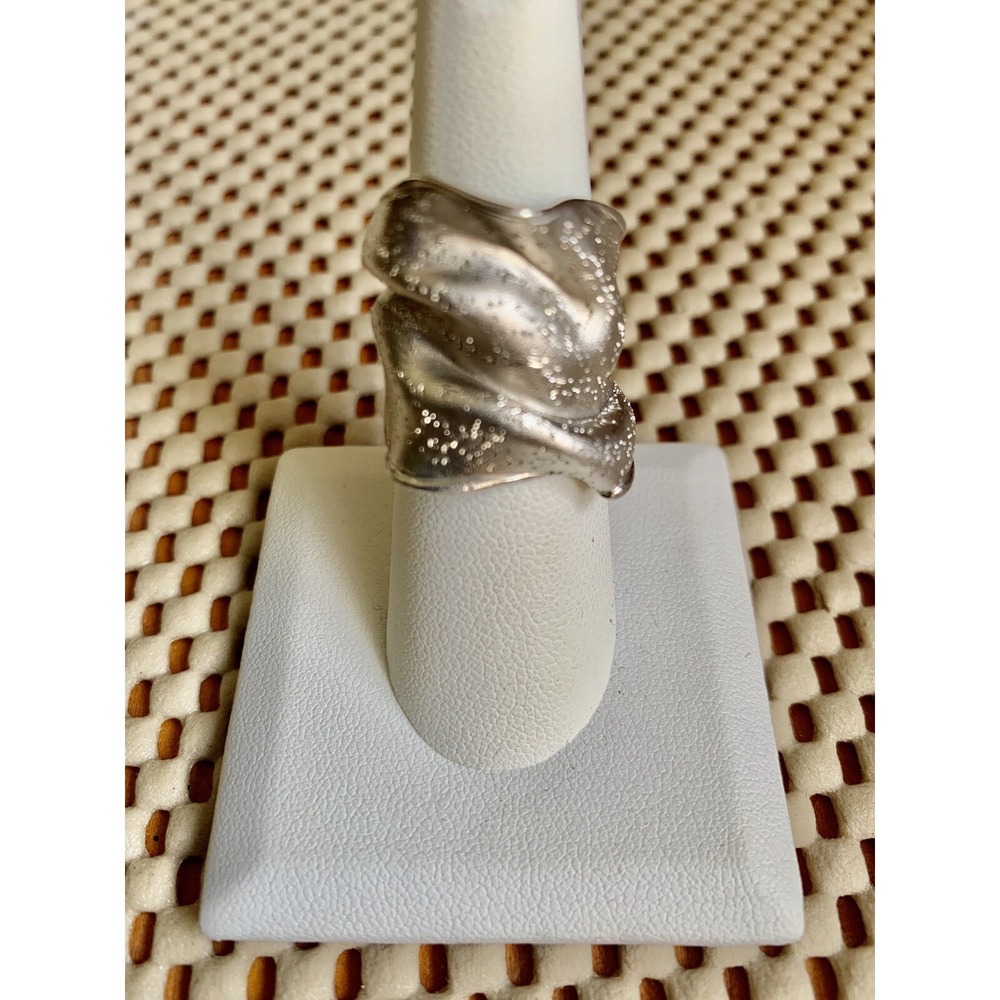 925 Sterling Silver RCI Italy Statement Bold Modernists Ring 9.5 Grams Size 7